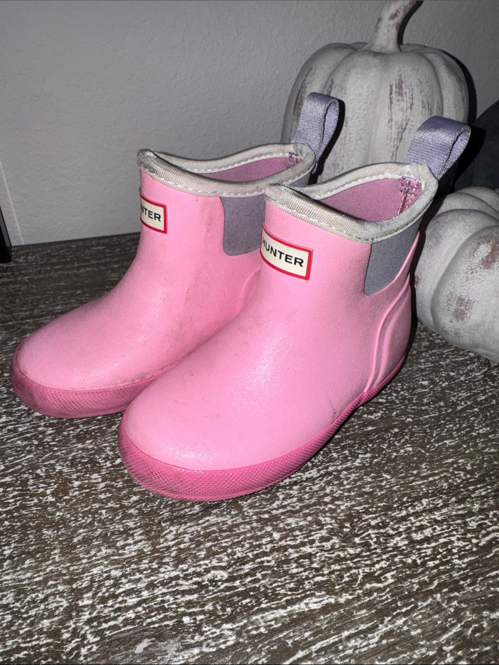 Hunter Kids Pink Chelsea-Style Rain Boots